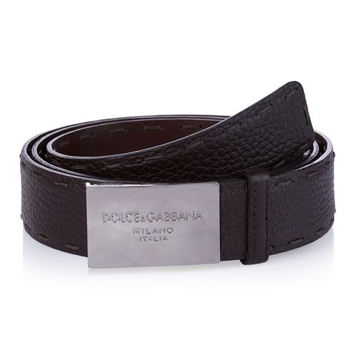 Thắt Lưng Dolce & Gabbana Belt Dark Brown BC3624 Màu Nâu