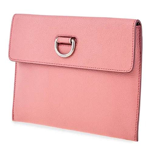 Túi xách Burberry Nữ Order - Túi Cầm Tay Burberry D-Ring Leather Pouch With Zip Coin Case 4075037 Màu Hồng - Vua Hàng Hiệu