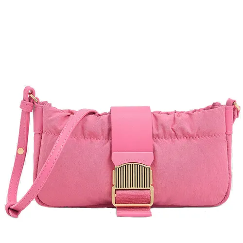 Túi Đeo Chéo Nữ Charles & Keith CNK Aspen Ruched Phone Pouch - Pink CK6-70781728 Màu Hồng