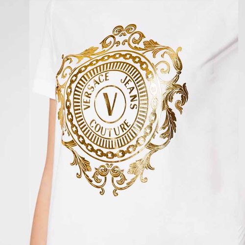 Váy Versace Jeans Couture Robe De Jour Blanc Regular Fit D2HWA4FA-WDP9390 Màu Trắng-4