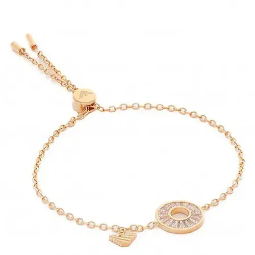 Trang sức - Vòng Đeo Tay Emporio Armani Rose Gold Tone Sterling Silver ID Bracelet Màu Vàng Hồng - Vua Hàng Hiệu