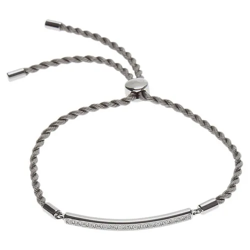 Trang sức Xám - Vòng Đeo Tay Emporio Armani Stainless Steel, Fabric Màu Xám - Vua Hàng Hiệu