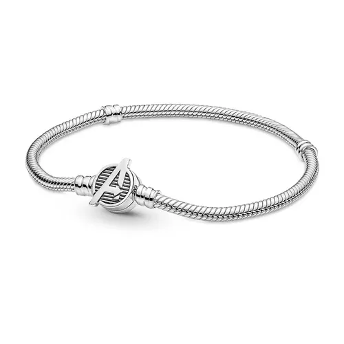 Vòng Đeo Tay Pandora Moments Marvel Khóa Avengers 590784C00 Màu Bạc Size 16