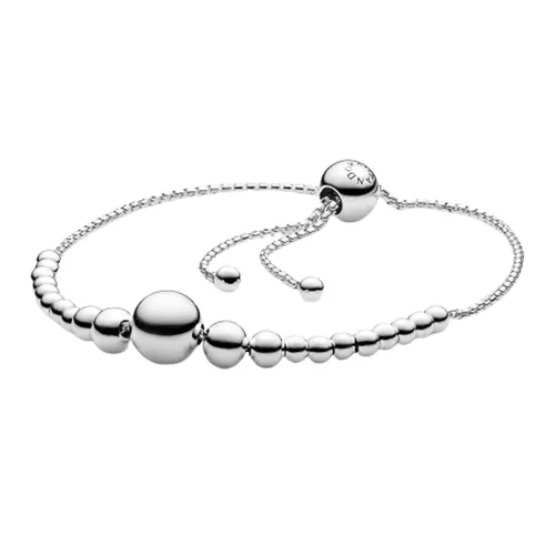 Vòng Đeo Tay Pandora String Of Beads Slider Bracelet 597749 Màu Bạc