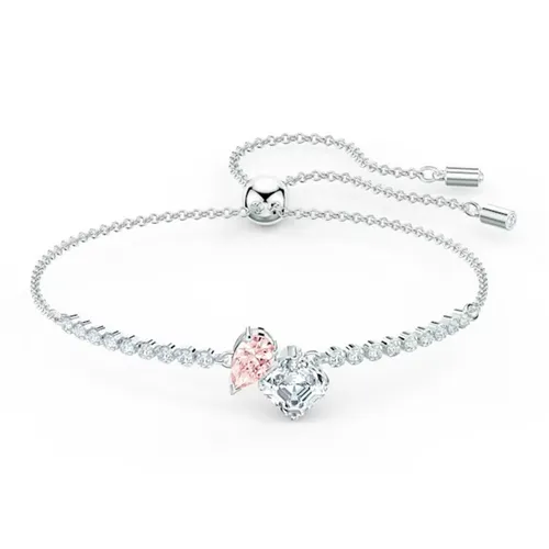 Trang sức - Vòng Đeo Tay Swarovski Attract Soul Bracelet Pink, Rhodium Plated Màu Trắng - Vua Hàng Hiệu