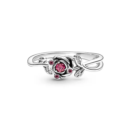 Nhẫn Pandora Disney Beauty And The Beast Rose Ring Màu Bạc