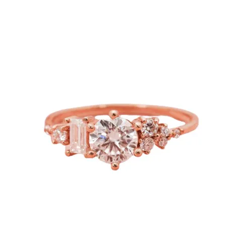 Trang sức Nhẫn Vàng 18k - Nhẫn Morina ADELA N0003 Màu Vàng Hồng 18K Đính Đá Size 14.5 - Vua Hàng Hiệu