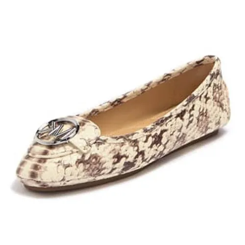 Giày Michael Kors - Giày Bệt Michael Kors MK Lillie Snake Embossed Natural Phối Màu Size 36 - Vua Hàng Hiệu