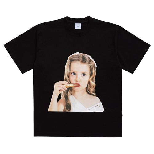 Áo Phông Acmé De La Vie ADLV Baby Face Short Sleeve T-Shirt Black Lipstick Màu Đen Size 1