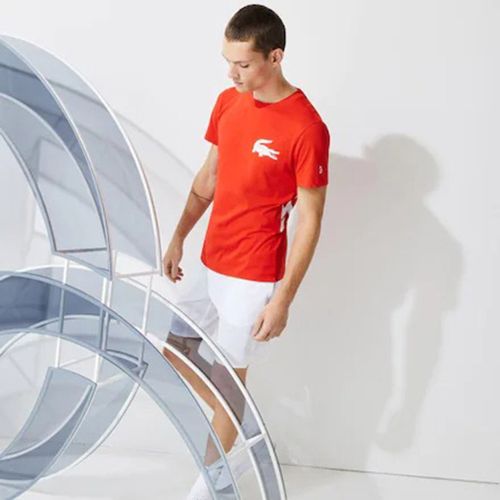 Áo Phông Lacoste T-Shirt Sport x Novak Djokovic TH2246-9TT Màu Đỏ Size M-3
