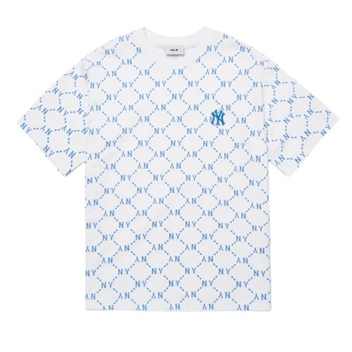Áo Phông MLB Diamond Monogram New York Yankees Tshirt 3ATSM4023-50WHS Màu Trắng Size S