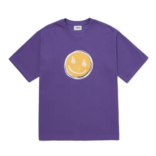 Áo Phông MLB Smile LA Dodgers Tshirt 3ATSL9023-07PPS Màu Tím Size S - Thời trang - Vua Hàng Hiệu