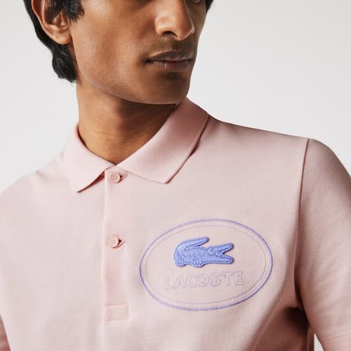 Áo Polo Lacoste Men’s Slim Fit Embroidered Crocodile Cotton Piqué PH9733-51-ADY Màu Hồng Nhạt Size S-6