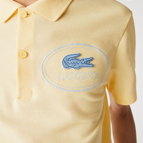 Áo Polo Lacoste Men’s Slim Fit Embroidered Crocodile Cotton Piqué PH9733-51-WWJ Màu Vàng Size XS-5