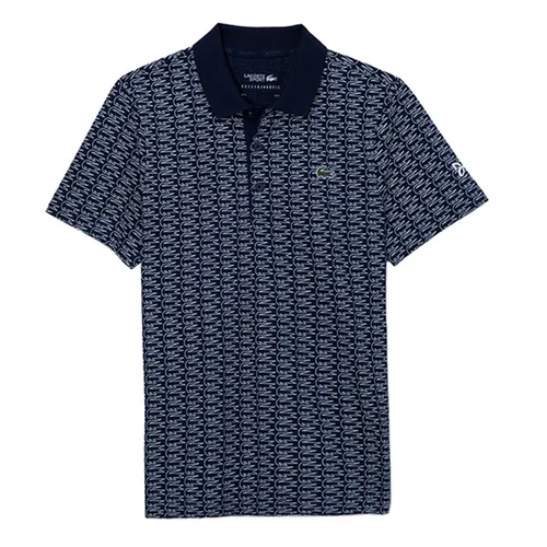 Áo Polo Lacoste Men's Sport Novak Djokovic Allover Croc Super Light Polo Shirt YH4790 Màu Xanh Navy Size M