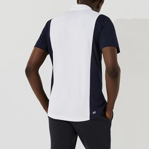 Áo Polo Lacoste Sport Pique Colorblock For Man DH6933-522 Màu Trắng/Xanh Navy Size S-4