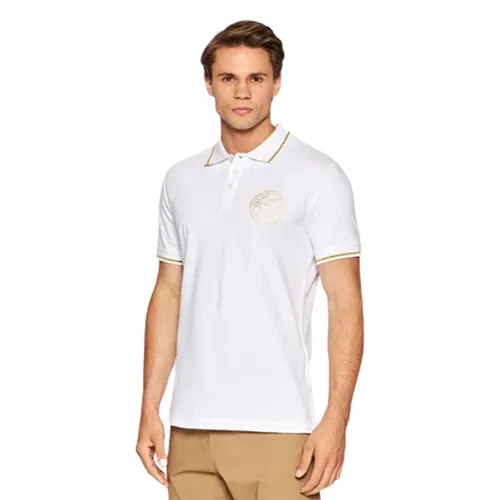 Áo Polo Versace Jeans Couture&nbsp;Vemblem Thick Foil&nbsp;73GAGT01 CJ01T G03&nbsp;Màu Trắng Size XS