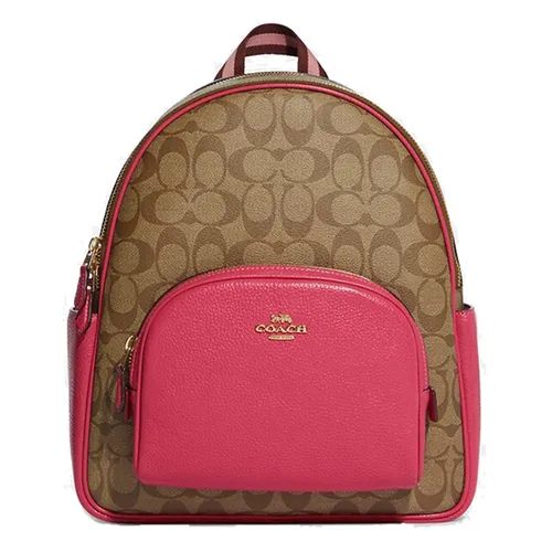 Balo Coach Court Backpack In Signature Canvas Màu Nâu Hồng