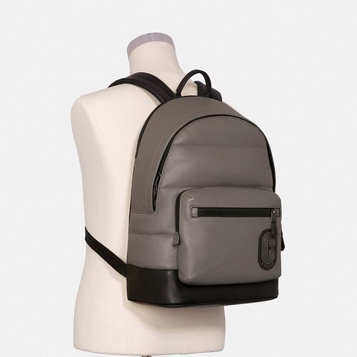 Balo Nam Coach West Backpack With Quilting C5398 Màu Ghi-4