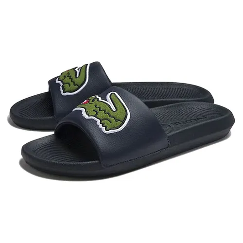 Dép Lacoste Men Croco Slide 120 2 US Slides in Màu Xanh Navy Size 40.5