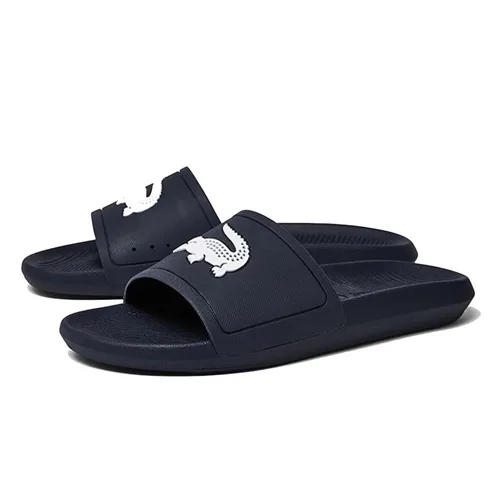 Dép Lacoste Men's Croco Water-Repellent Synthetic Slides Màu Navy Size 39.5