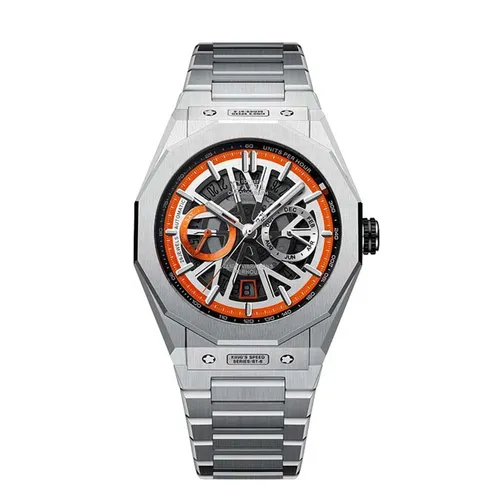 Đồng Hồ Nam Bonest Gatti King Speed B596012S Màu Bạc Viền Cam