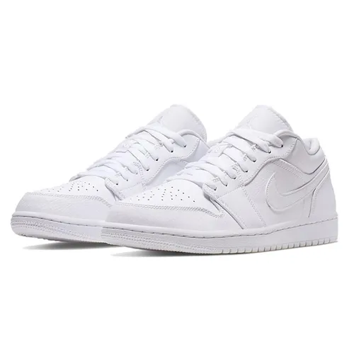 Giày Thể Thao Nike Jordan 1 Low All White 553558-136/553560-136 Màu Trắng Size 38.5