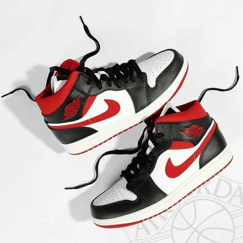 Giày Thể Thao Nike Air Jordan 1 Mid Metallic Red 554724-122 Phối Màu Size 41-3