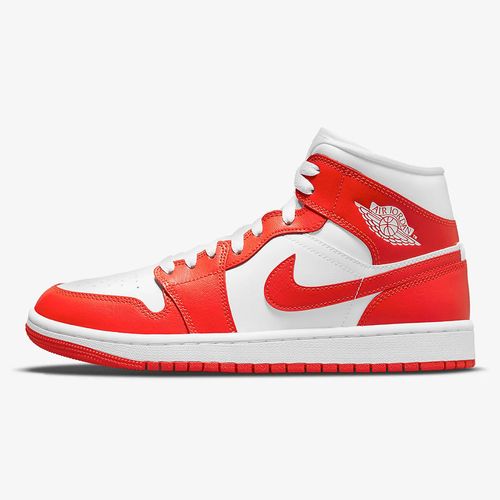 Giày Thể Thao Nike Jordan Air Jordan 1 Mid Sneakers BQ6472116 Phối Màu Trắng Đỏ Size 38.5-6