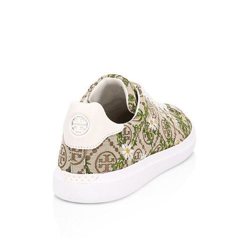 Giày Thể Thao Tory Burch T Monogram Howell Floral-Embroidered Sneakers Phối Màu-3