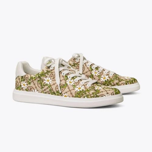 Giày Thể Thao Tory Burch T Monogram Howell Floral-Embroidered Sneakers Phối Màu-7
