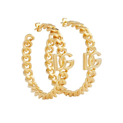 Khuyên Tai Dolce & Gabbana D&G Hoop Earrings Màu Vàng