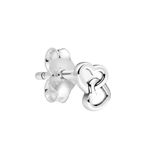 Khuyên Tai Pandora ME Chained Hearts Single Stud Earring 298543C00 Màu Bạc