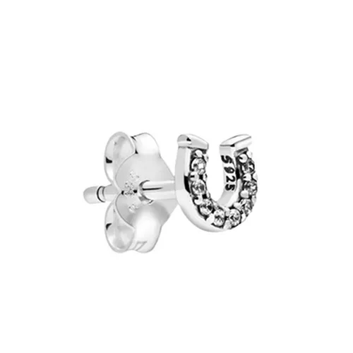Khuyên Tai Pandora ME Lucky Horseshoe Single Stud Earring 298369CZ Màu Bạc
