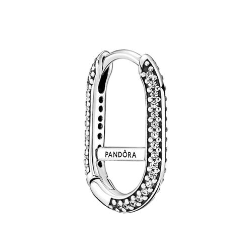 Khuyên Tai Pandora ME Pavé Link Single Earring 299682C01 Màu Bạc-1