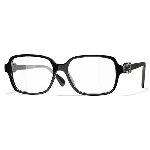 Kính Mắt Cận Chanel Square Frames Eyeglasses CH 3419QB C622 52/16 Màu Đen