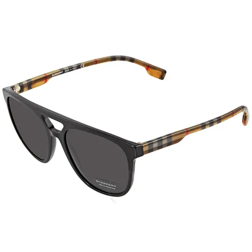 Kính Mát Burberry Grey Aviator Men's Sunglasses BE4302 300187 56 Màu Đen Xám