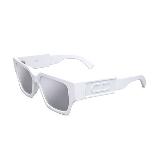 Kính Mát Dior CD SU White Rectangular Sunglasses 55-15 Màu Trắng Xám