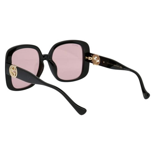 Kính Mát Gucci Sunglasses Black Frame Pink Lenses GG1029SA 002 Màu Đen Hồng-1