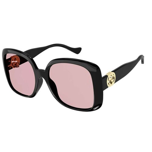 Kính Mát Gucci Sunglasses Black Frame Pink Lenses GG1029SA 002 Màu Đen Hồng-4