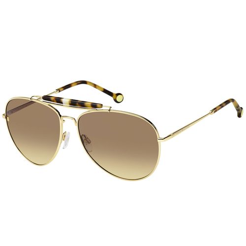 Kính Mát Tommy Hilfiger Brown Gradient Aviator Ladies Sunglasses TH 1808/S 0J5G/EG 61 Màu Vàng Gold
