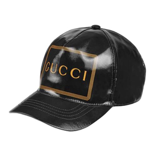 Mũ Gucci Black Baseball Hat With Gucci Frame Print Màu Đen