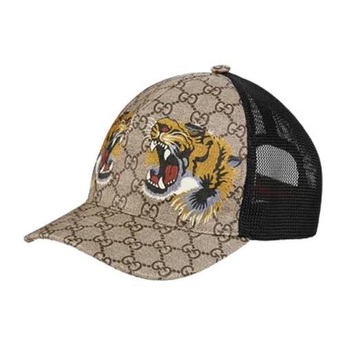 Mũ Gucci Tigers Print GG Supreme Baseball Beige Size M (Song Hổ)