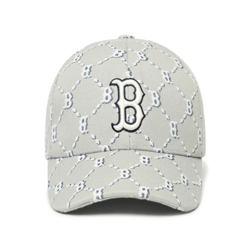 Mũ MLB Monogram Diamond Structure Ball Cap Boston Red Sox 3ACPM032N-43GRS Màu Xám-2