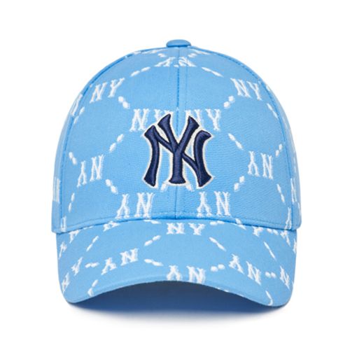 Mũ MLB Monogram Diamond Structure Ball Cap New York Yankees 3ACPM032N-50BLS Màu Xanh Blue-4