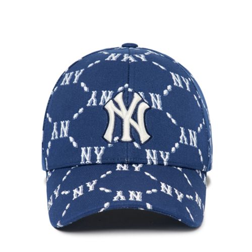 Mũ MLB Monogram Diamond Structure Ball Cap New York Yankees 3ACPM032N-50NYL Màu Xanh Navy-4