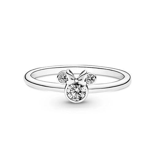 Nhẫn Pandora Disney Minnie Mouse Sparkling Head Ring Màu Bạc