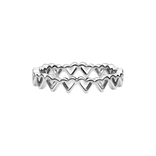 Nhẫn Pandora Freehand Hearts Ring 198696C00 Màu Bạc Size 52
