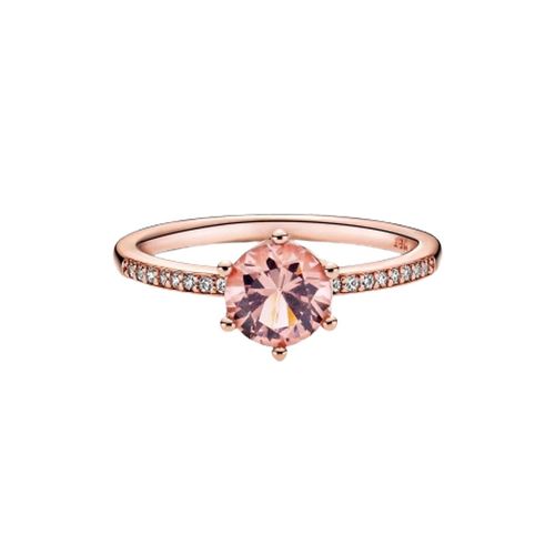 Nhẫn Pandora Pink Sparkling Crown Solitaire Ring Màu Vàng Hồng Size 50