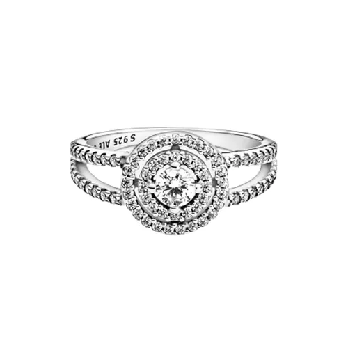 Nhẫn Pandora Sparkling Double Halo Ring Màu Bạc